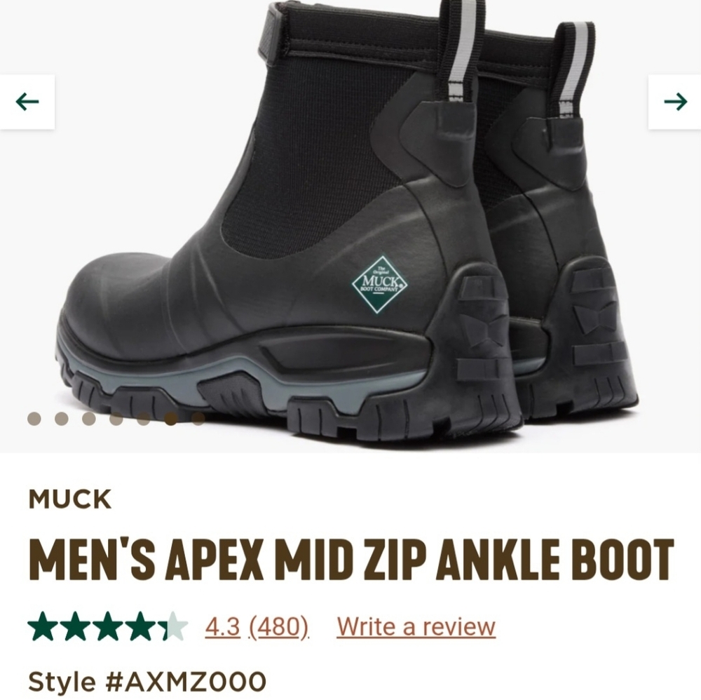 Men's Apex Mid Zip Ankle Boot - Black